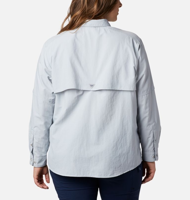 Women's Columbia PFG Bahama Long Sleeve Shirts Light Grey | Plus Size CA-SLA84